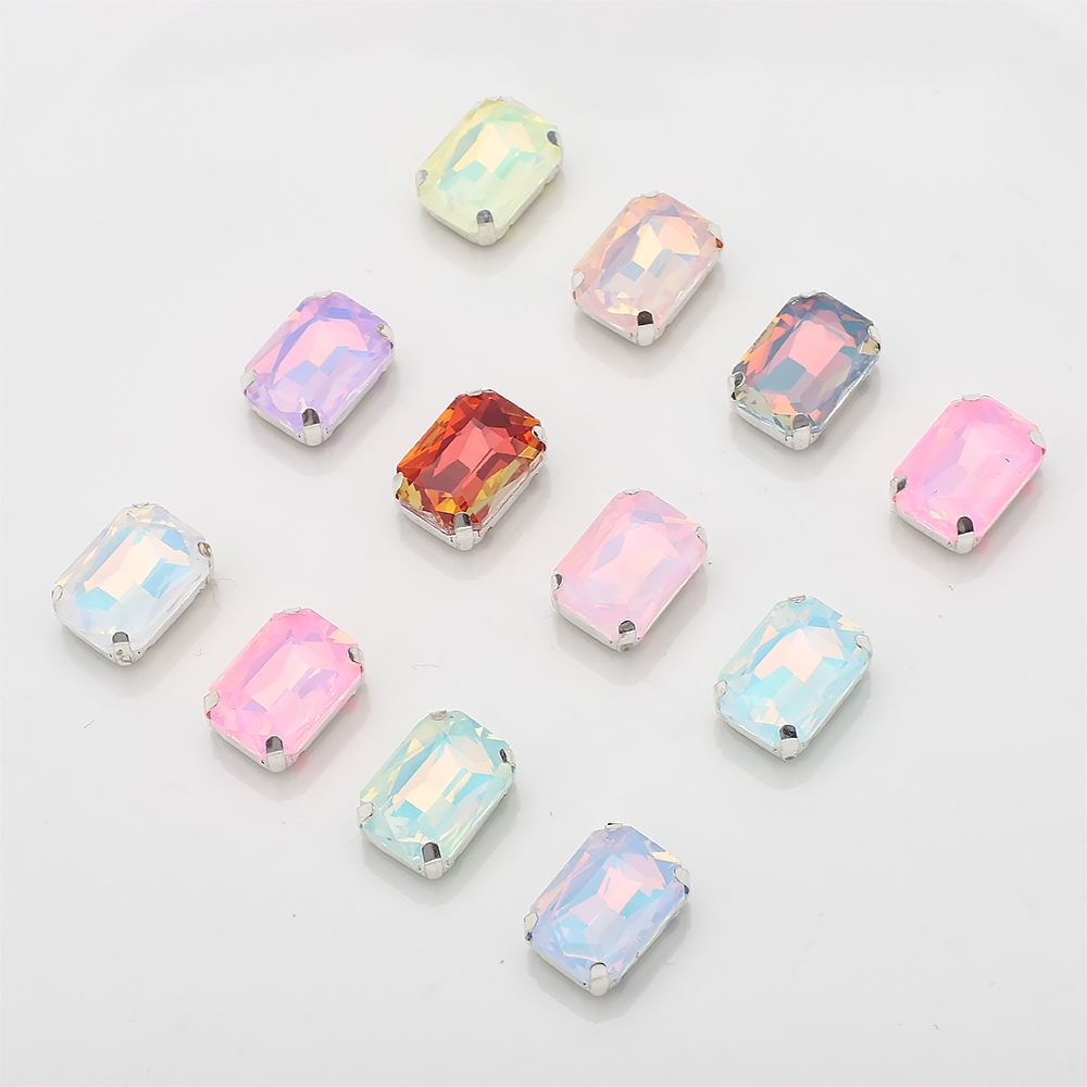 10 Pcs 10x14mm Sew On Rhinesto - Sew On Rhinestone ulasan dan harga