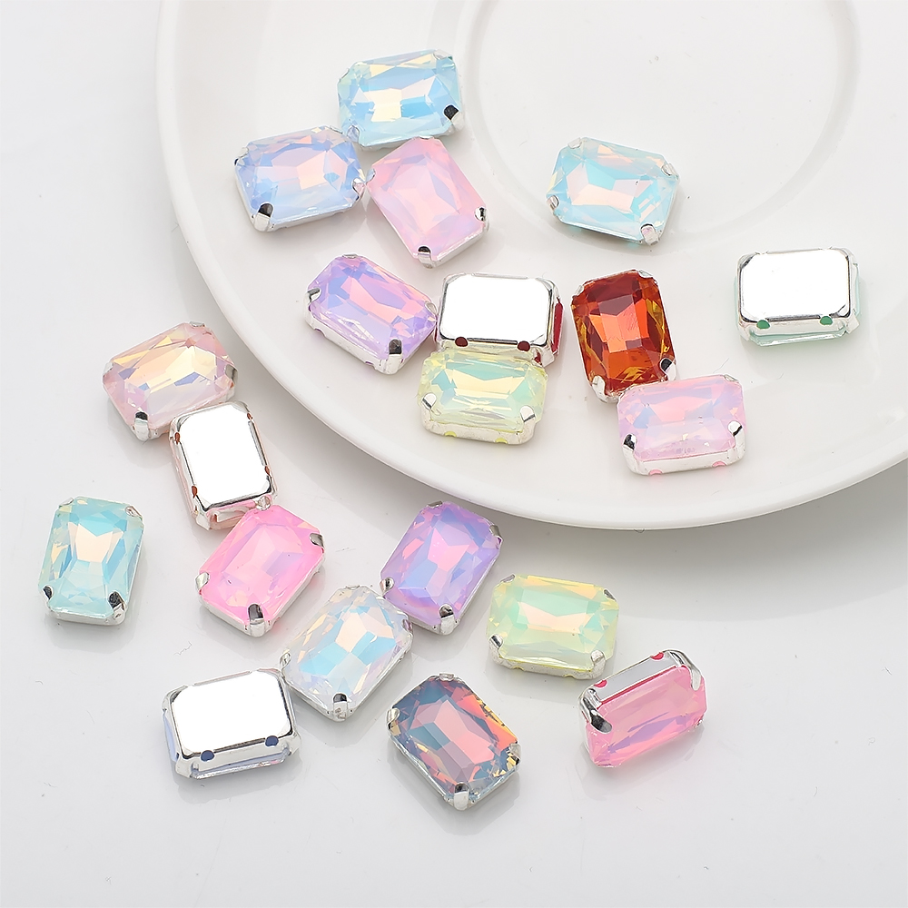 10 Pcs 10x14mm Sew On Rhinesto - Sew On Rhinestone ulasan dan harga