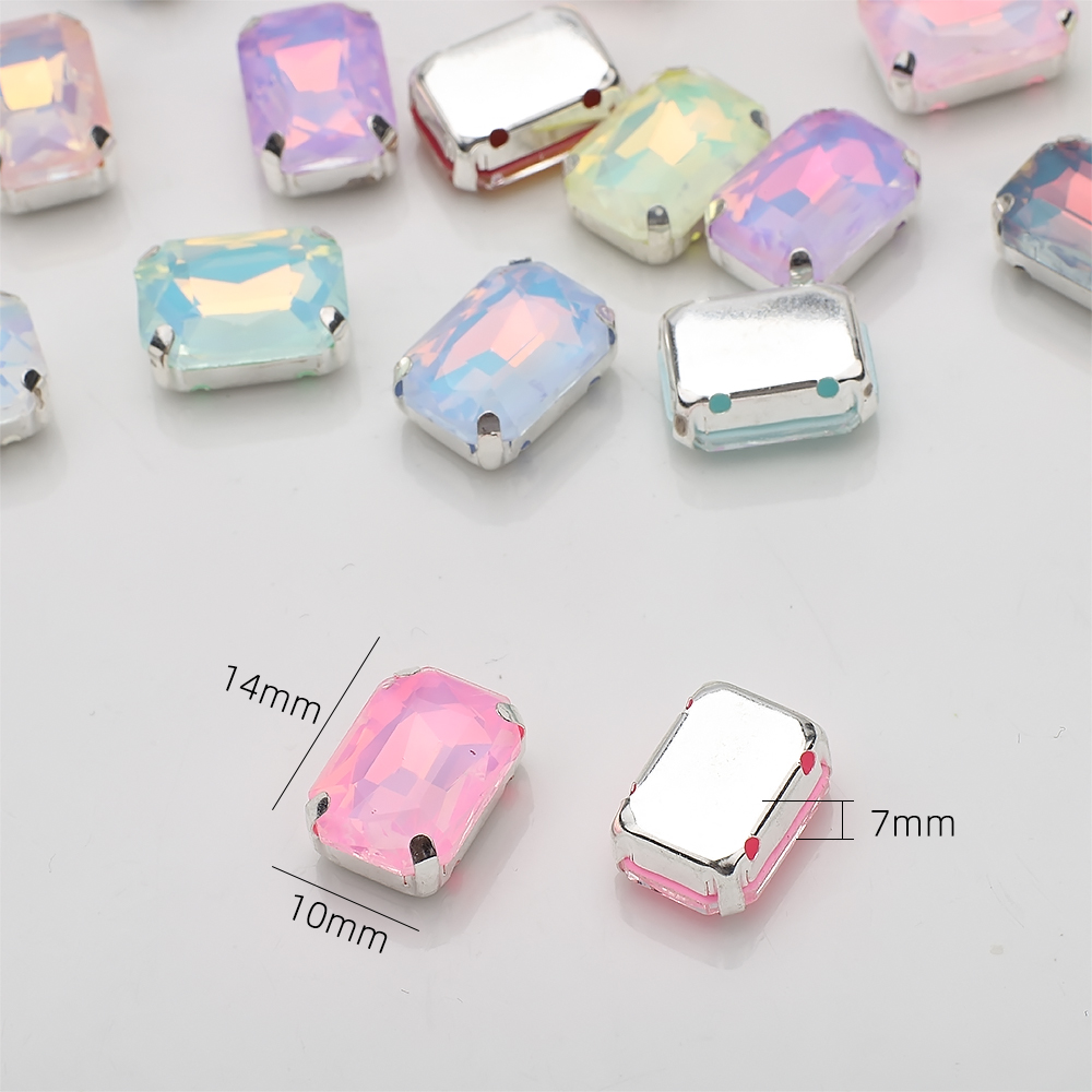 10 Pcs 10x14mm Sew On Rhinesto - Sew On Rhinestone ulasan dan harga