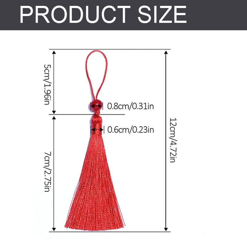 10/5Pcs Polyester Silk Tassel  - Beaded Trim Fringe ulasan dan harga