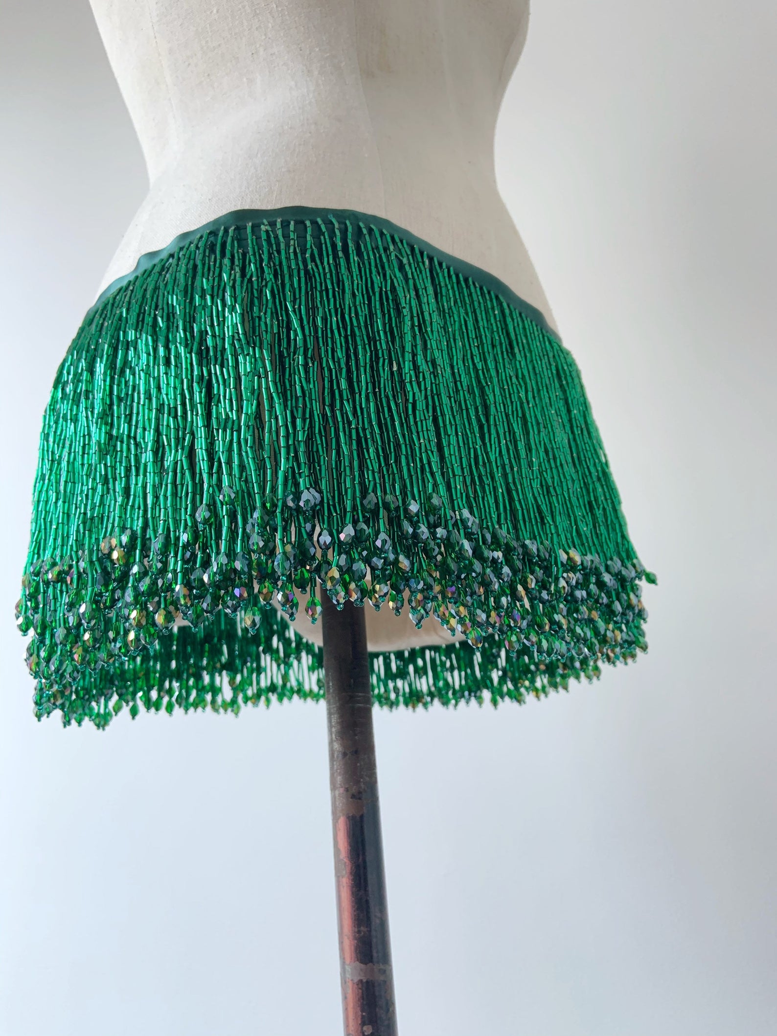 1 Yard Green Bead Fringe Tasse - Beaded Trim Fringe ulasan dan harga