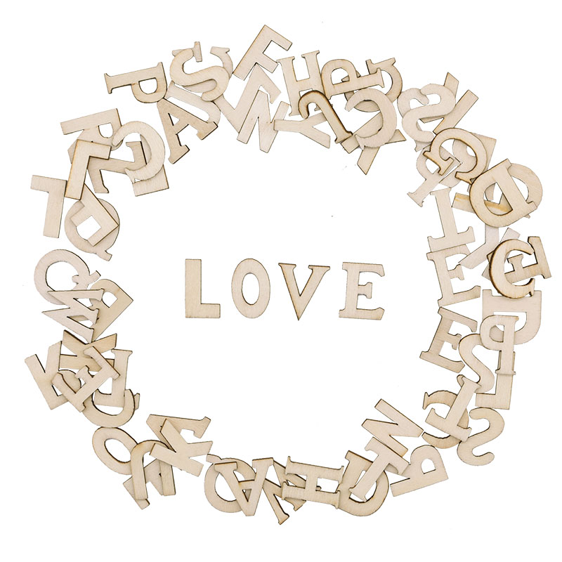 100pcs Letters Wooden Alphabet - Embellish Craft ulasan dan harga