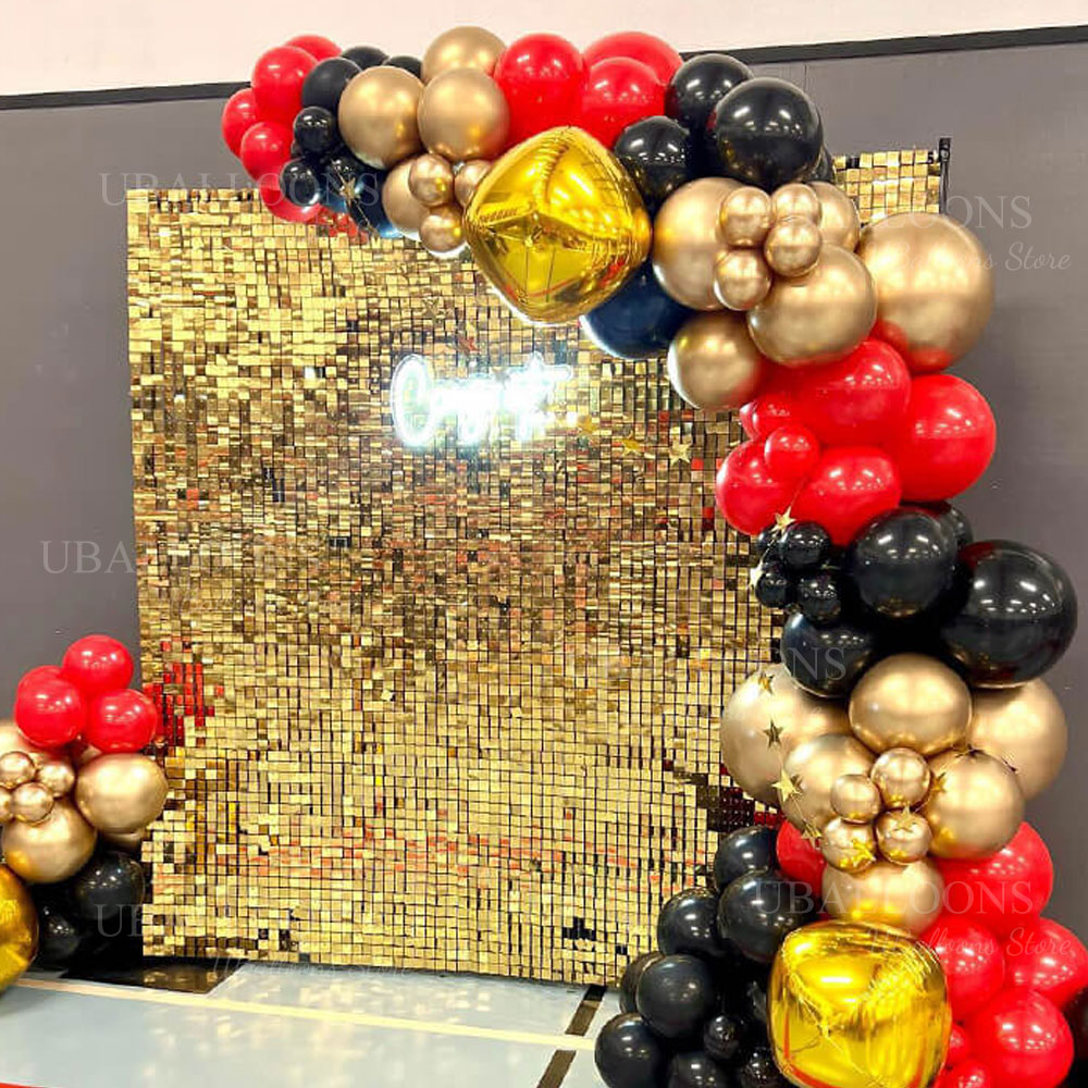 Champagne Gold Shimmer Backdro - Sequin Fabric Panel ulasan dan harga