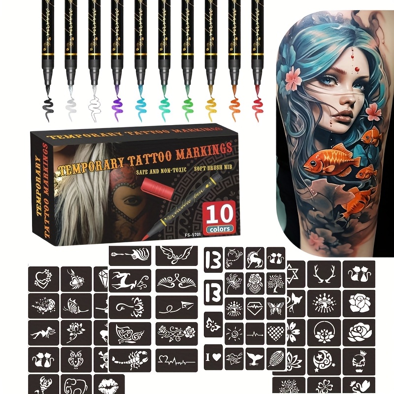 Temporary Tattoo Marker Set 10 - Copic Marker Sketch ulasan dan harga