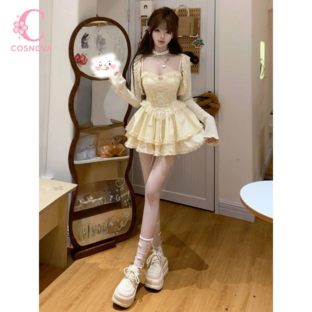 Sweet Lolita Camisole Dress Se - Elastic Lace Trim ulasan dan harga