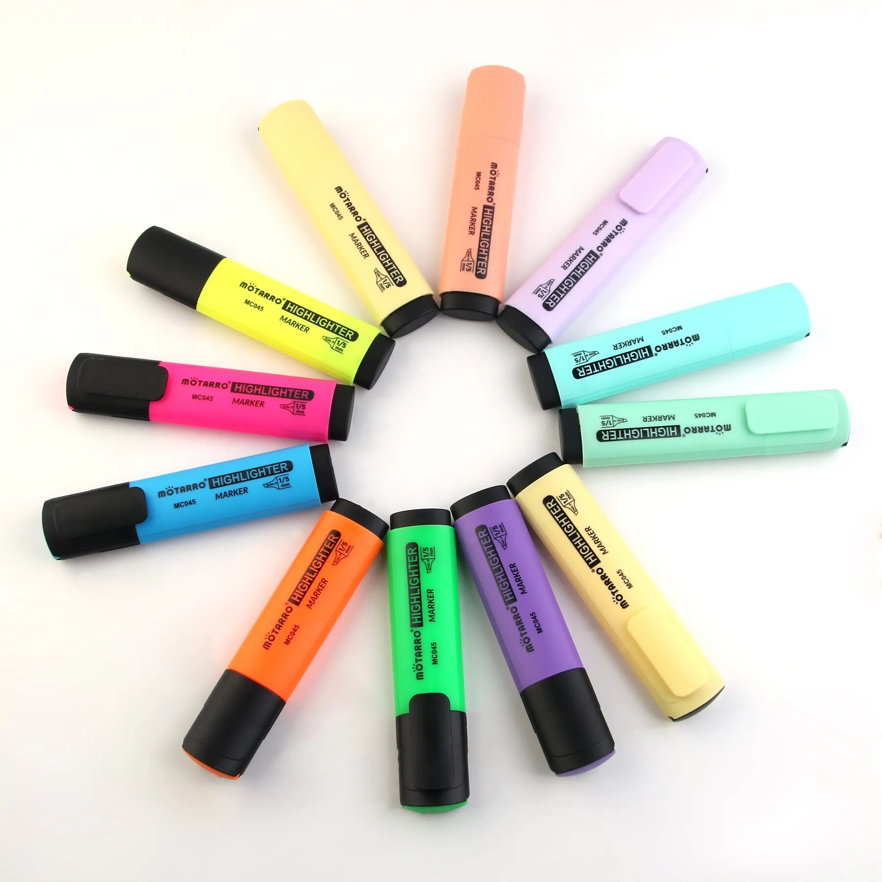 MOTARRO 12Pcs Pvc Box Markers  - Stabilo Marker Boss ulasan dan harga