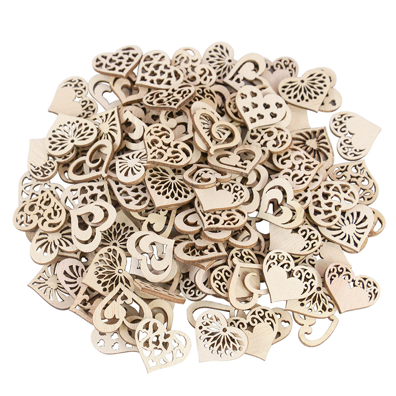 50/100pcs Hollowed Heart Patte - Embellish Craft ulasan dan harga