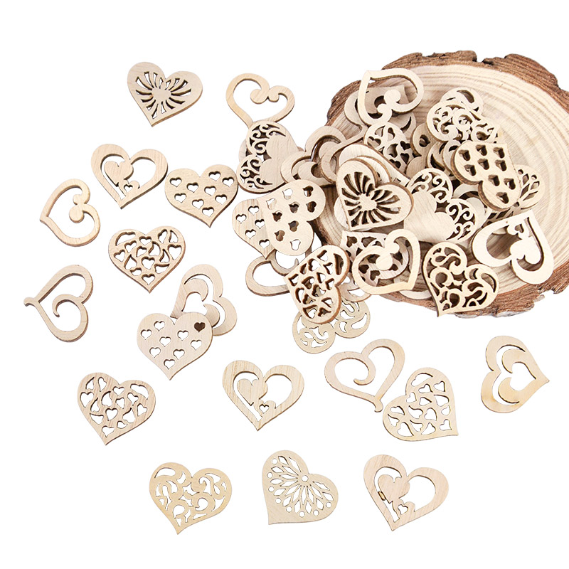 50/100pcs Hollowed Heart Patte - Embellish Craft ulasan dan harga