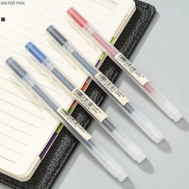 3-6Pcs Kawaii Gel Pen Black/Re - Muji Stationery Gel Pen ulasan dan harga