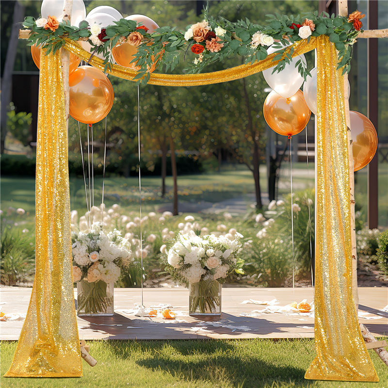 Wedding Arch Draping Fabric, 1 - Sequin Fabric Panel ulasan dan harga