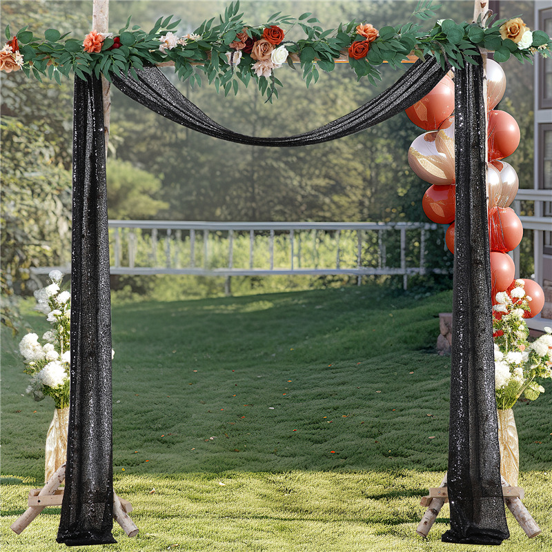 Wedding Arch Draping Fabric, 1 - Sequin Fabric Panel ulasan dan harga