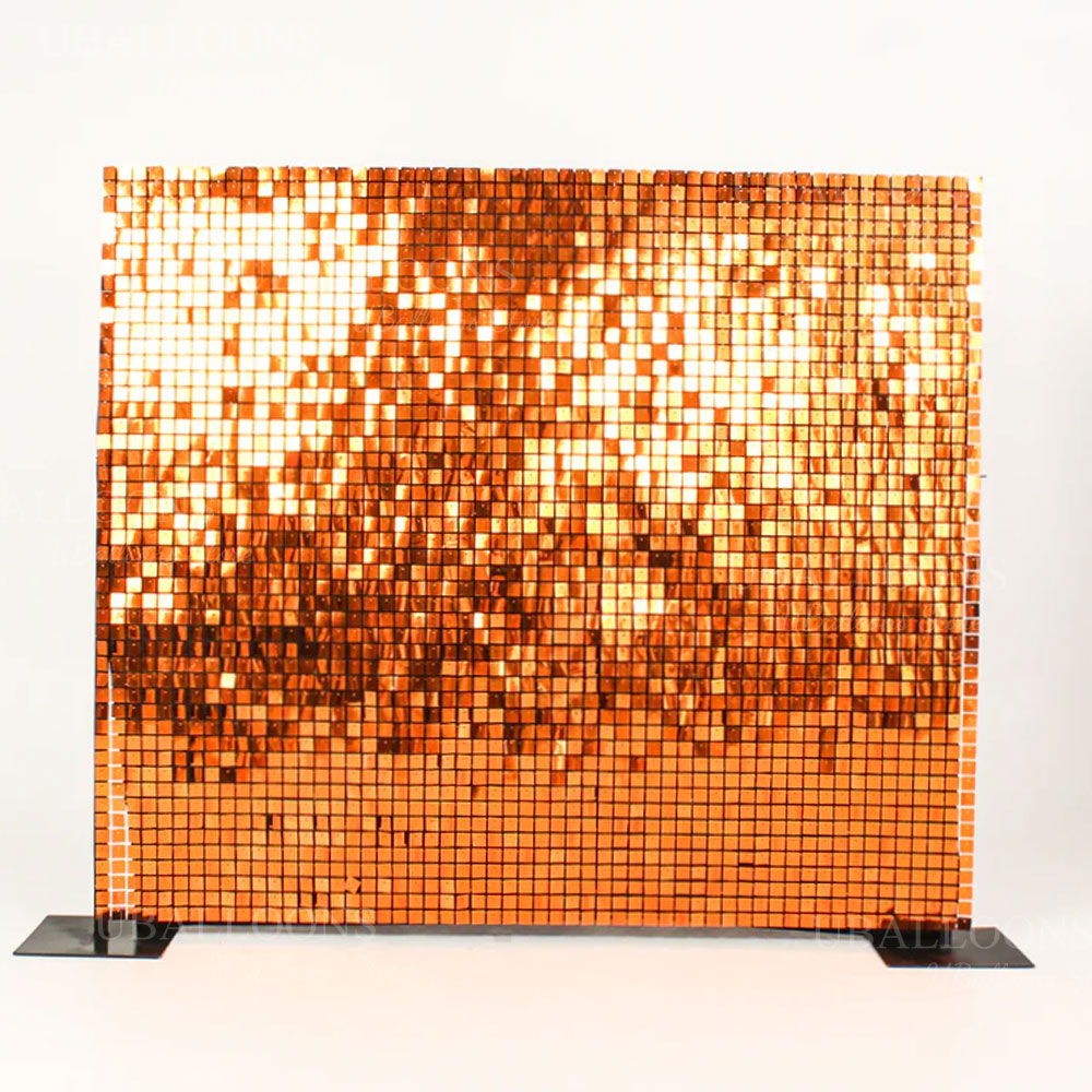 Bright Orange Shimmer Wall Bac - Sequin Fabric Panel ulasan dan harga