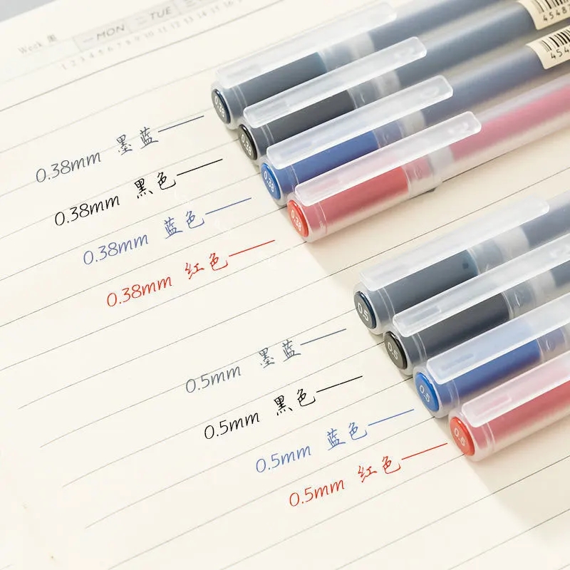 3-6Pcs/Set 0.38mm Kawaii MUJIs - Muji Stationery Gel Pen ulasan dan harga