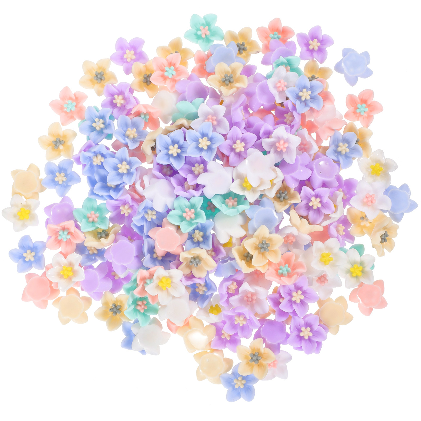200Pcs Unique Resin Flower Emb - Embellish Craft ulasan dan harga