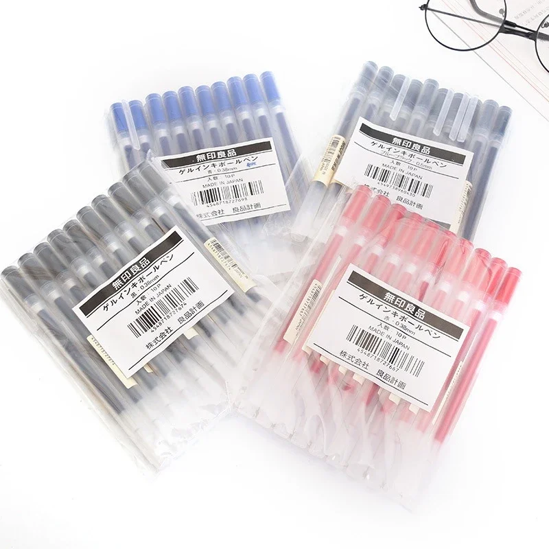 10-30Pcs/Set 0.38/0.5mm Gel pe - Muji Stationery Gel Pen ulasan dan harga