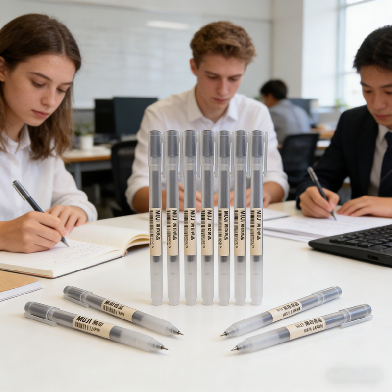 6/8Pcs MUJIs Style Gel Pens, B - Muji Stationery Gel Pen ulasan dan harga