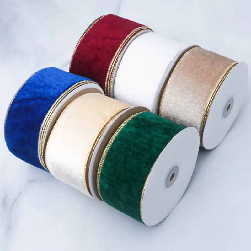 50MM Wired Edge Reversible Vel - Velvet Ribbon Roll ulasan dan harga