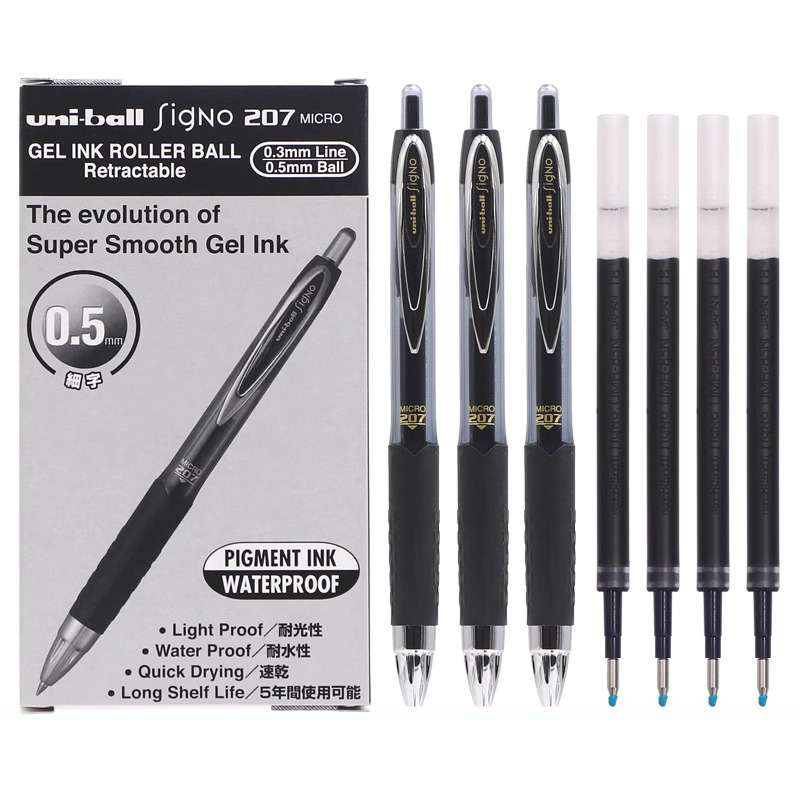 uni-ball 61256 Signo Gel 207 R - Pentel Pen Energel ulasan dan harga