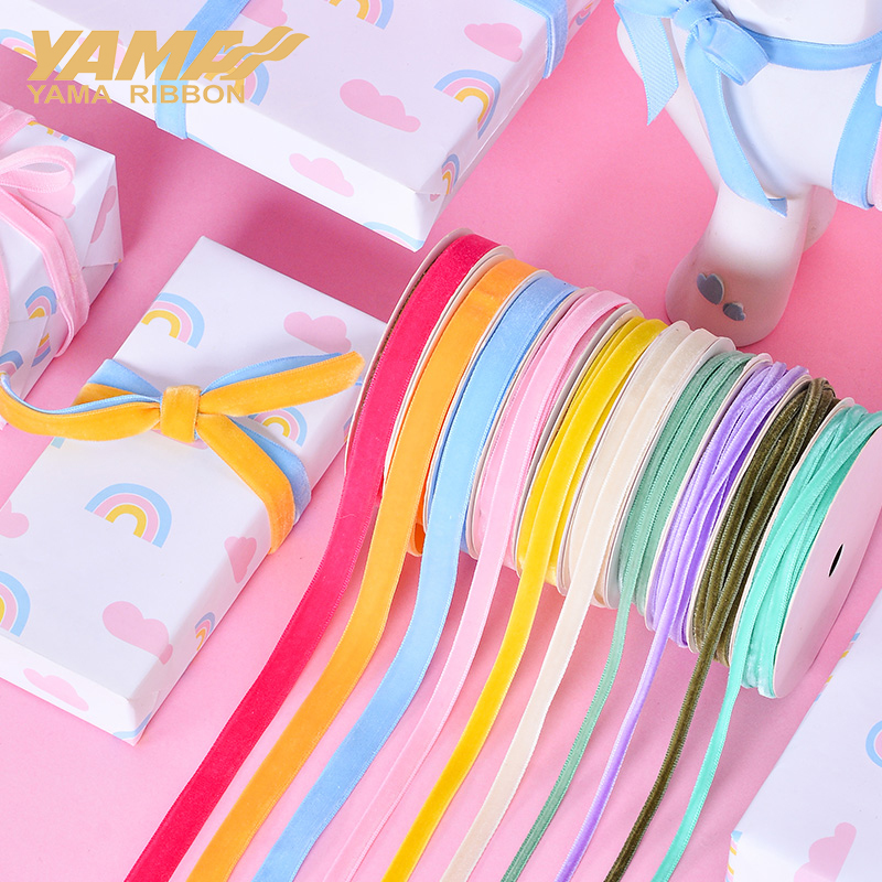 YAMA-Monochrome Velvet Ribbon, - Velvet Ribbon Roll ulasan dan harga
