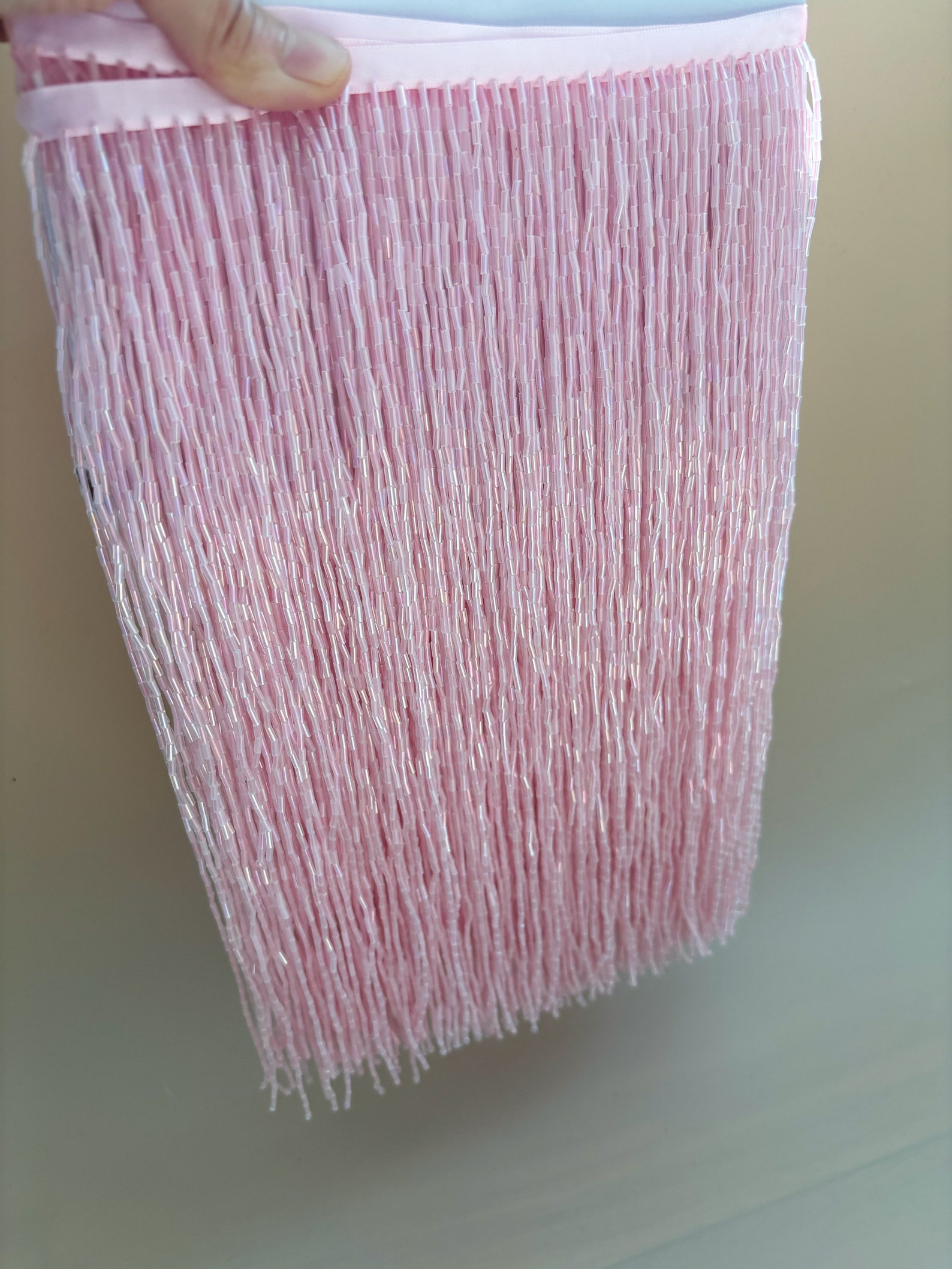 1 Yard 30cm Wide Heavy Bead Fr - Beaded Trim Fringe ulasan dan harga