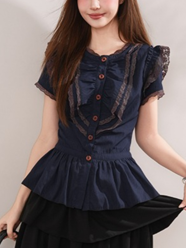 Vintage Gothic Japanese Women  - Elastic Lace Trim ulasan dan harga
