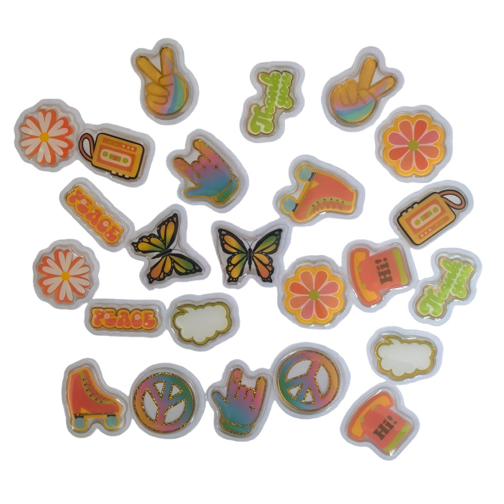 45 Pcs Adorable Epoxy Stickers - Craft Embellishment World ulasan dan harga