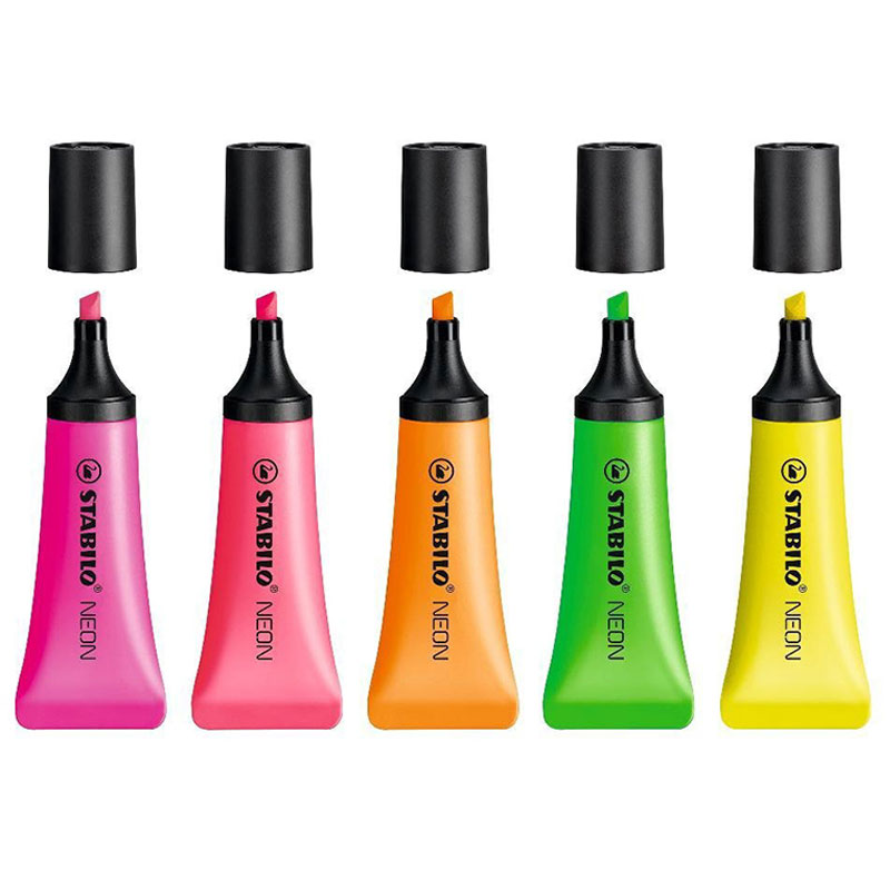 5Pcs STABILO Highlighter 72 NE - Stabilo Marker Boss ulasan dan harga
