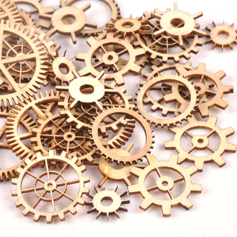 20-40mm 36pcs Unfinished Wood  - Embellish Craft ulasan dan harga