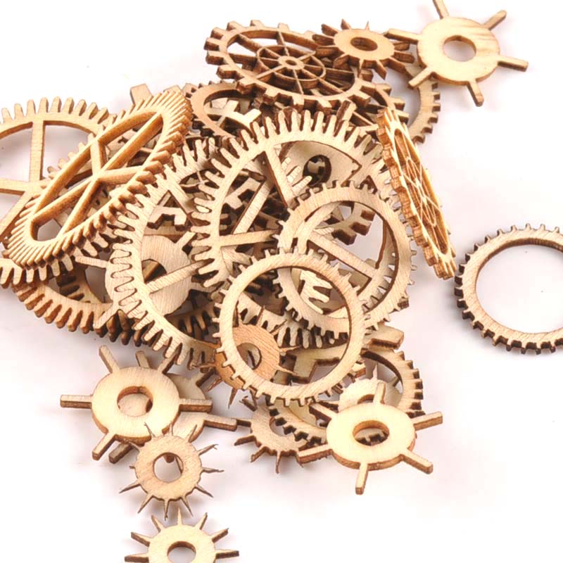 20-40mm 36pcs Unfinished Wood  - Embellish Craft ulasan dan harga