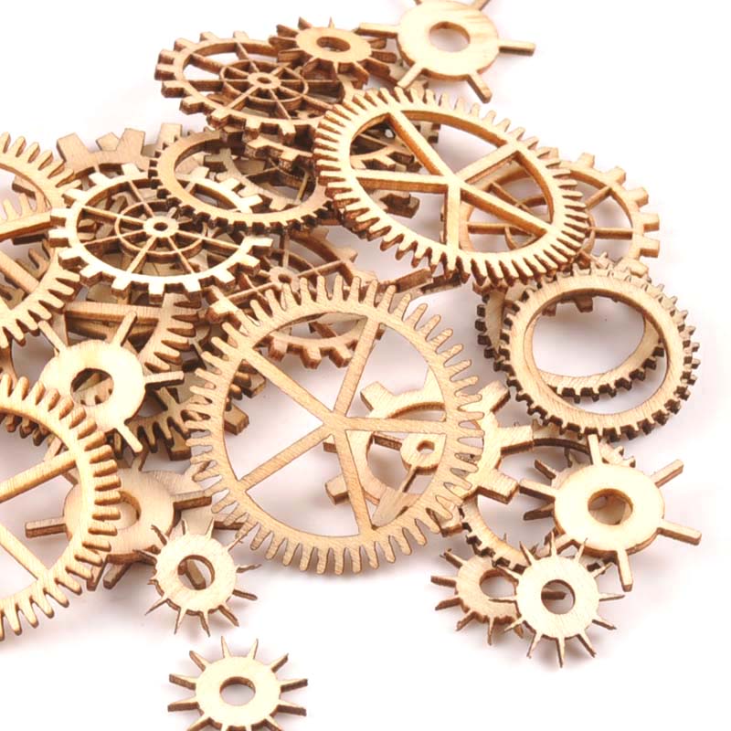 20-40mm 36pcs Unfinished Wood  - Embellish Craft ulasan dan harga