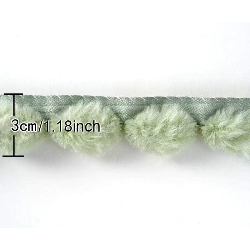 3cm Faux Rabbit Fur Pom Ball L - Fringe Ribbon Sewing ulasan dan harga