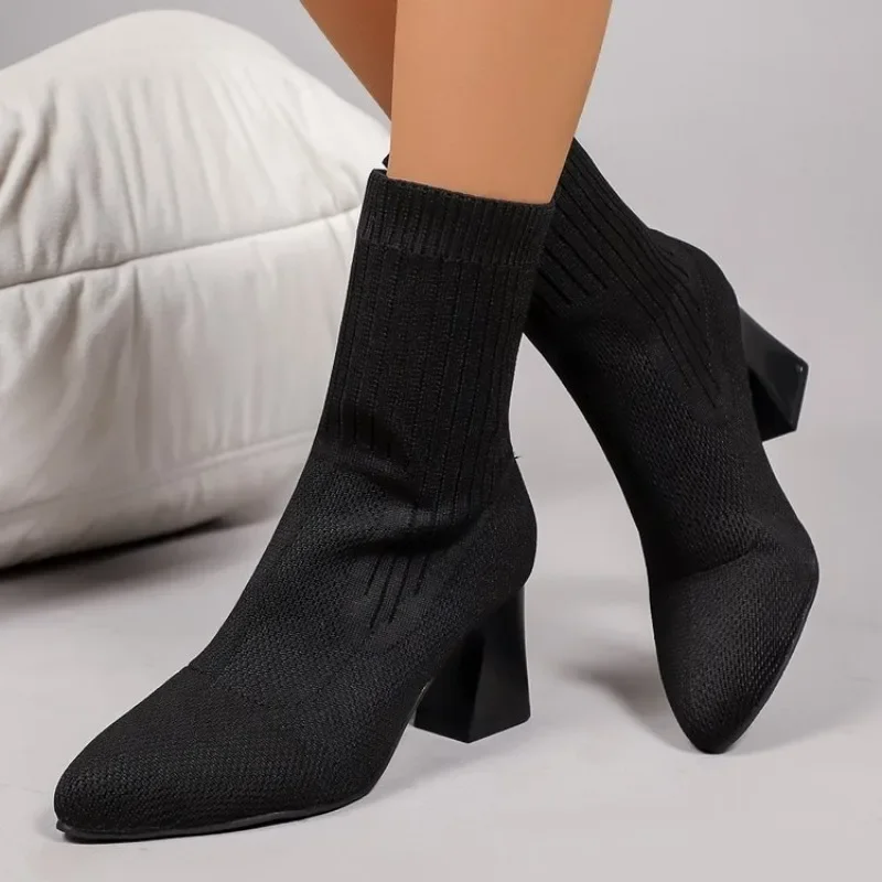Fashion Ladies Knitted Sock An - Embellish Knit ulasan dan harga