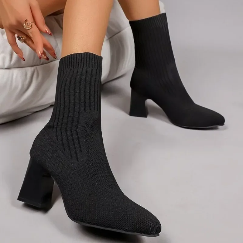 Fashion Ladies Knitted Sock An - Embellish Knit ulasan dan harga