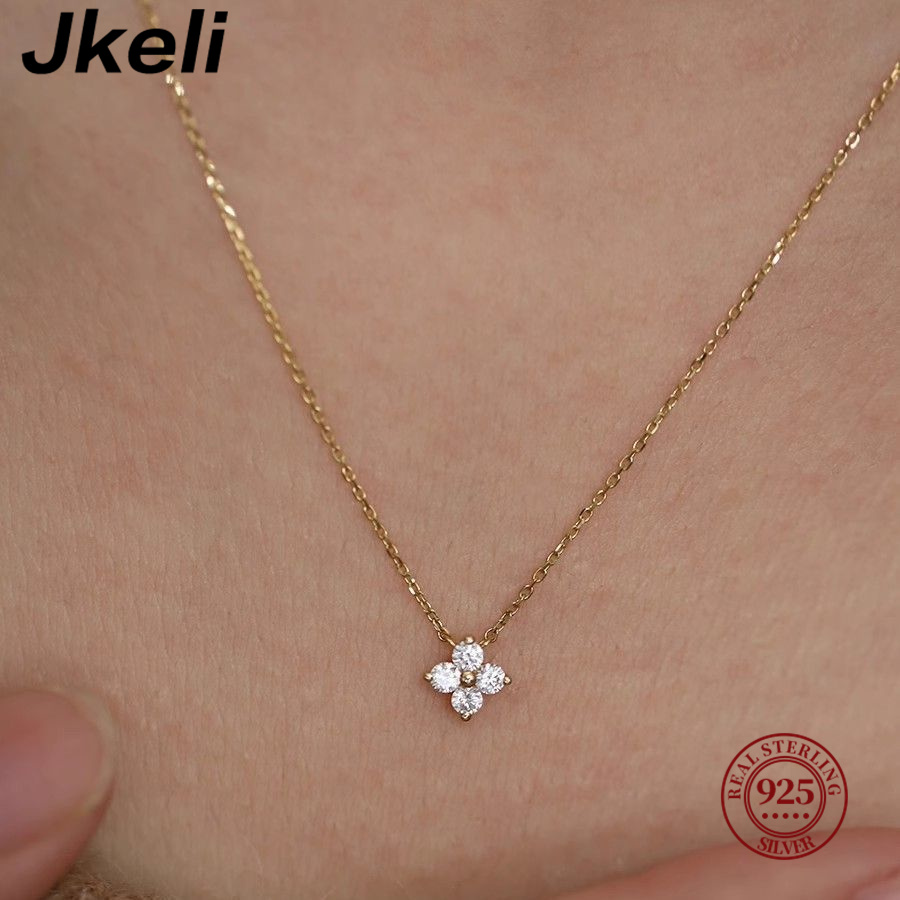 Jkeli 925 sterling silver plat - Pearl Trim Chain ulasan dan harga