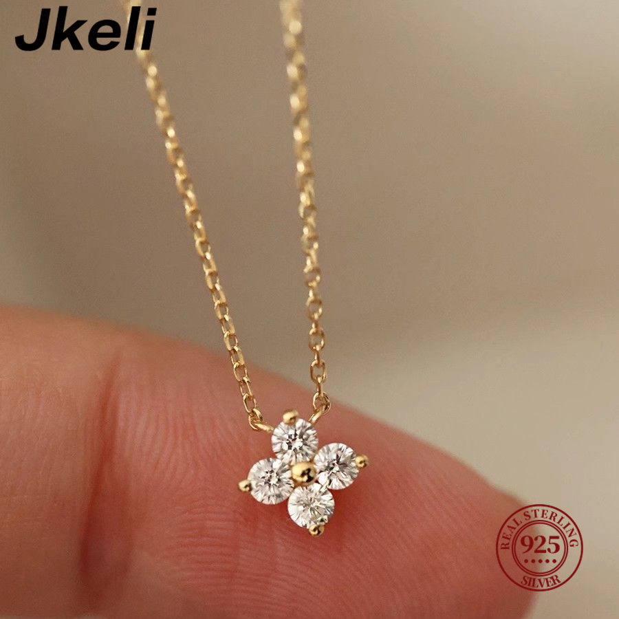 Jkeli 925 sterling silver plat - Pearl Trim Chain ulasan dan harga