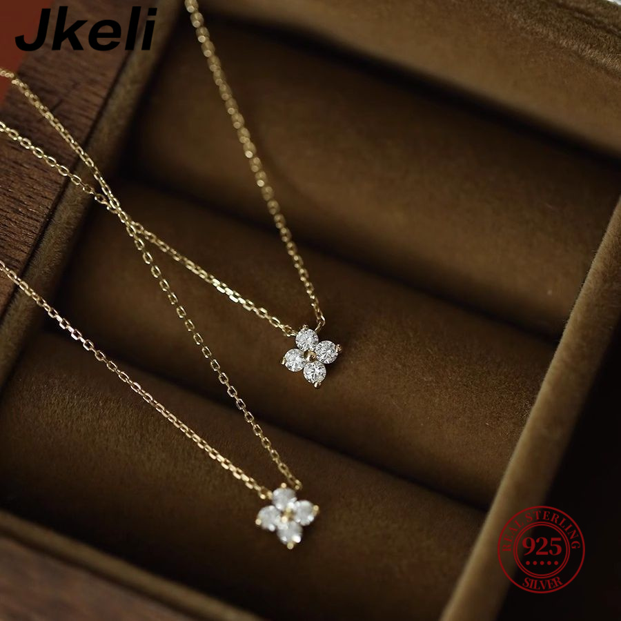 Jkeli 925 sterling silver plat - Pearl Trim Chain ulasan dan harga