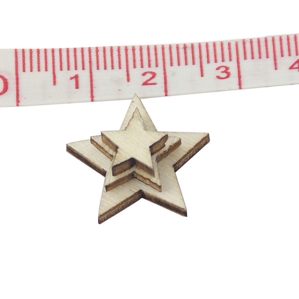 Basswood Craft Star Slices Nat - Embellish Craft ulasan dan harga