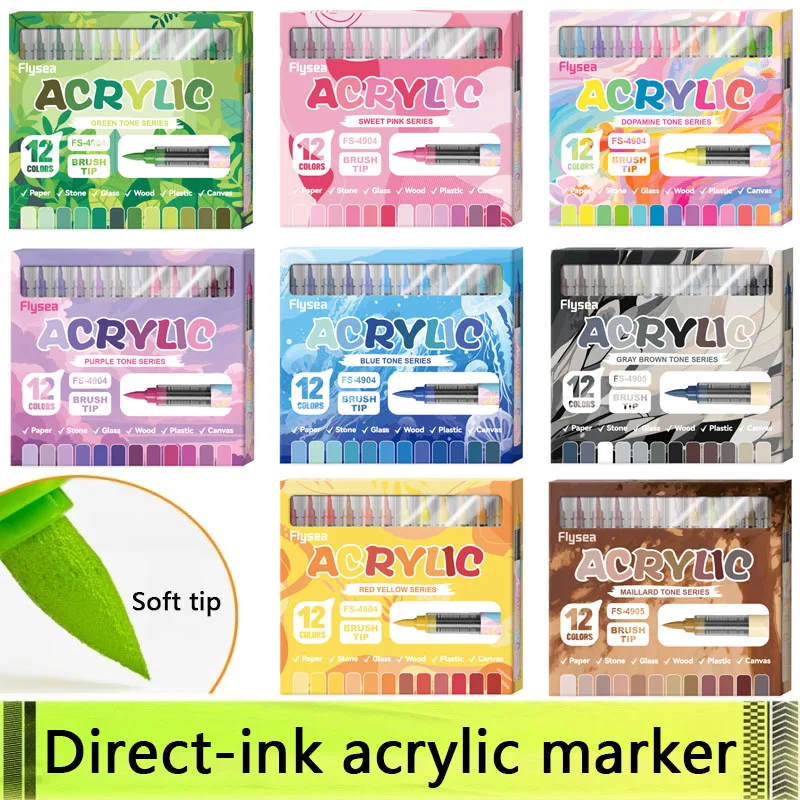 12 Colors Acrylic Markers Soft - Copic Marker Sketch ulasan dan harga