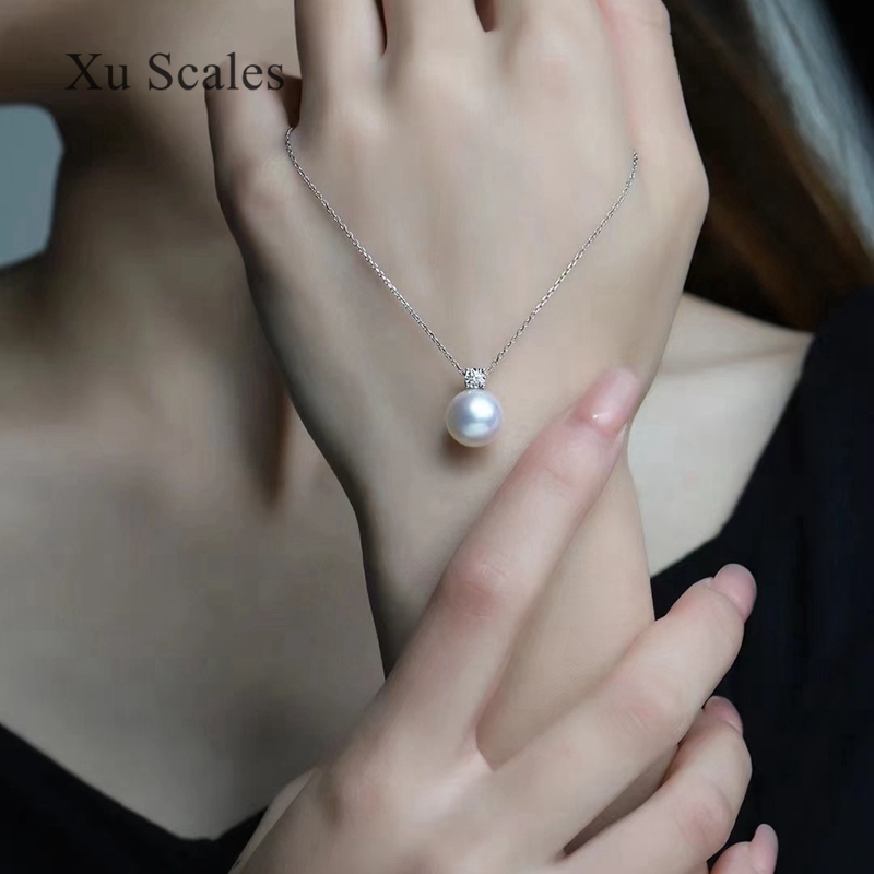 Natural Pearl Pendant 9-11mm S - Pearl Trim Chain ulasan dan harga