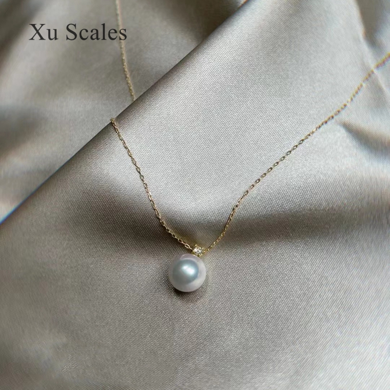 Natural Pearl Pendant 9-11mm S - Pearl Trim Chain ulasan dan harga
