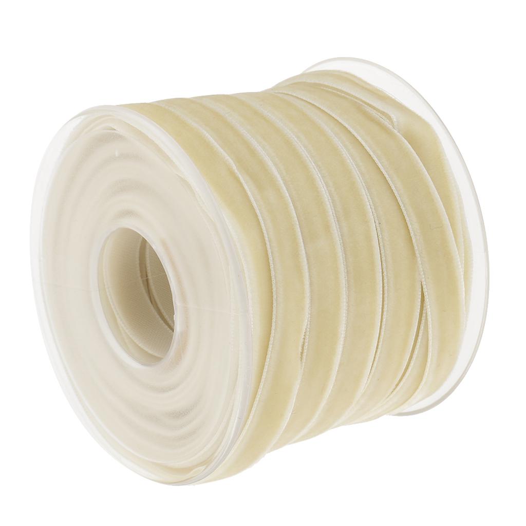 Velvet Ribbon Roll 10mm Beige  - Velvet Ribbon Roll ulasan dan harga