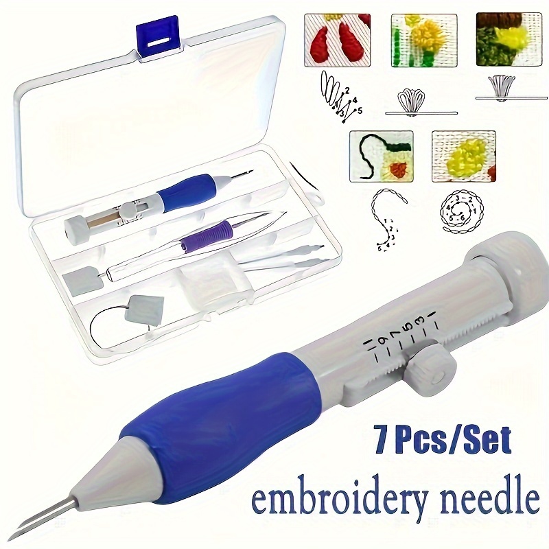 7-Piece Embroidery Punch Needl - Embellish Knit ulasan dan harga