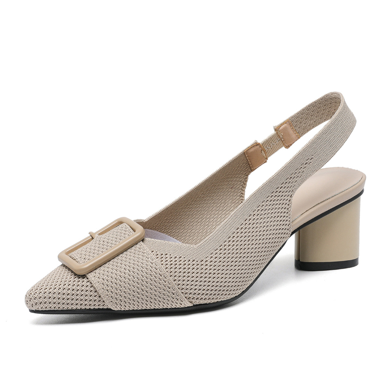 Womens Pointed Toe Knit Hollow - Embellish Knit ulasan dan harga