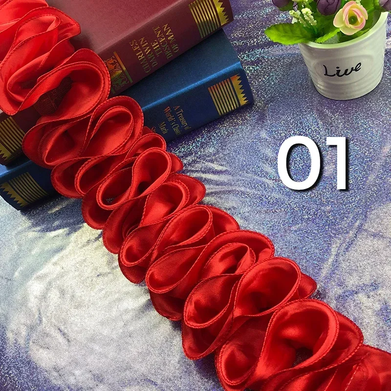 5Yards Pleated Ruffled Trim Sh - Fringe Ribbon Sewing ulasan dan harga