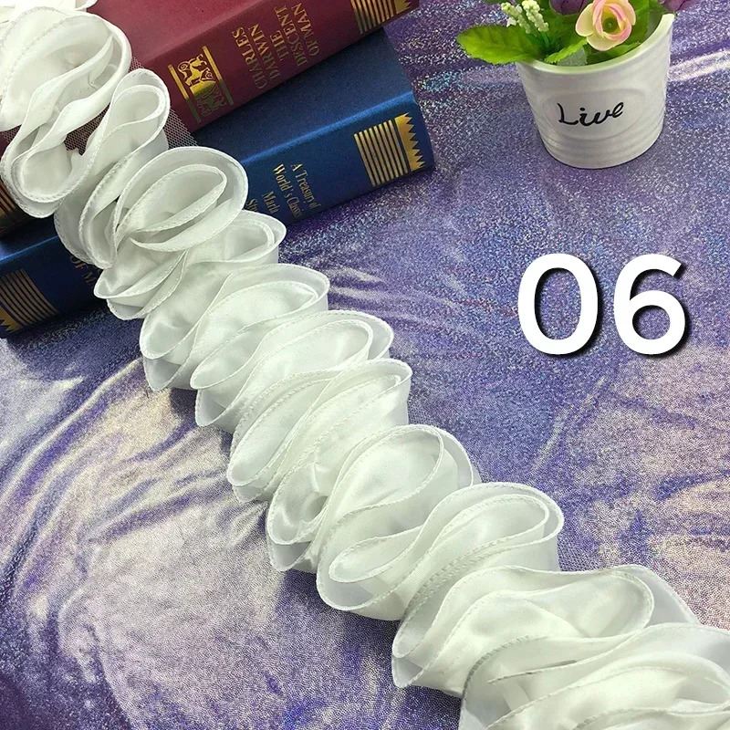 5Yards Pleated Ruffled Trim Sh - Fringe Ribbon Sewing ulasan dan harga